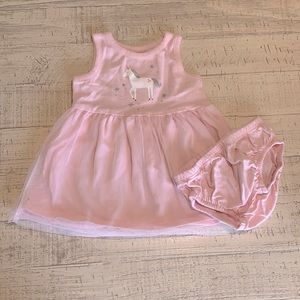 🔴 5/$20 Carter’s Pink Unicorn Dress